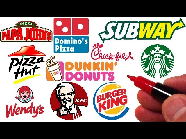 Drawing Logos of World's Largest Fast Food Restaurant Chains