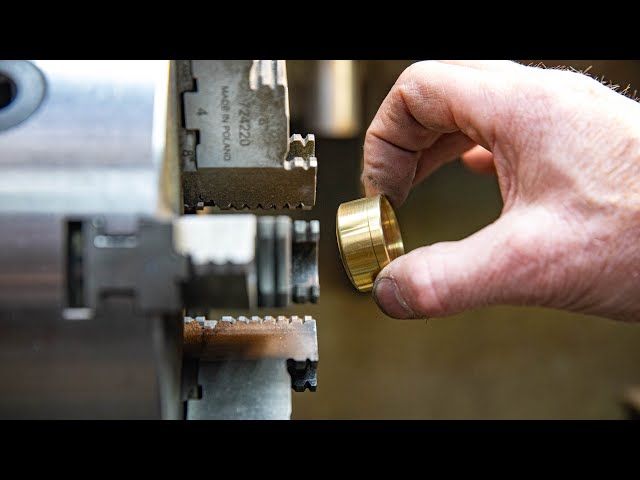 Adam Savage Machines a Brass Bottle Cap!