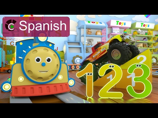 Learn Numbers (SPANISH) - Aprende los números con Max el tren y Bill el camión monstruo