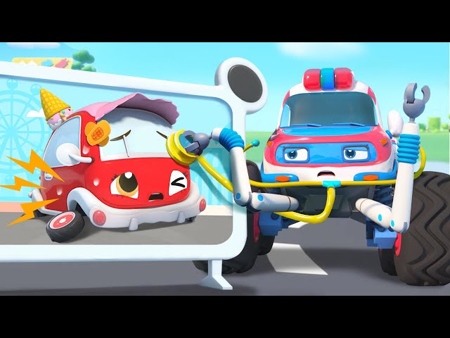 Let's Call the Ambulance | Five Little Cars | Monster Truck | Car Cartoon | Kids Songs | BabyBus