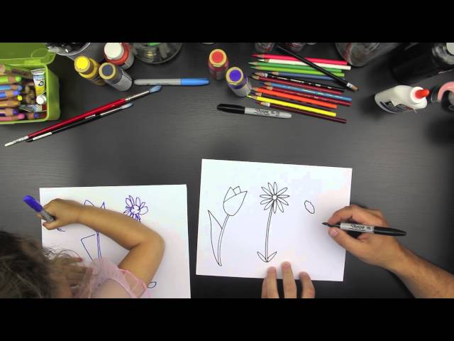 How To Draw Three Spring Flowers (for younger kids)
