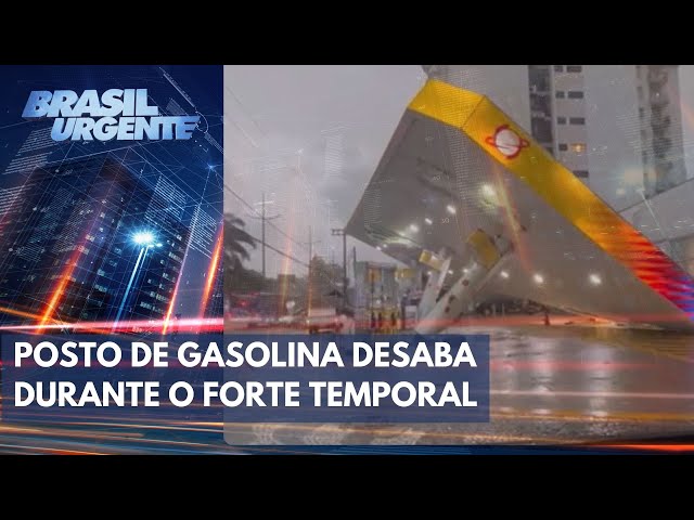 Chuva provoca desabamento de posto de gasolina no litoral de São Paulo | Brasil Urgente