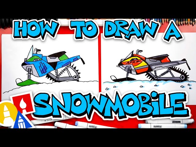 How To Draw A Snowmobile