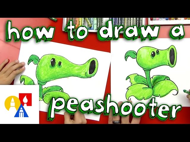 How To Draw A Peashooter (Plants vs Zombies)