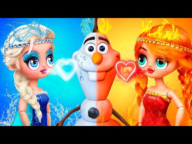 Elsa and Anna: Water vs Fire / 30 Frozen LOL OMG DIYs