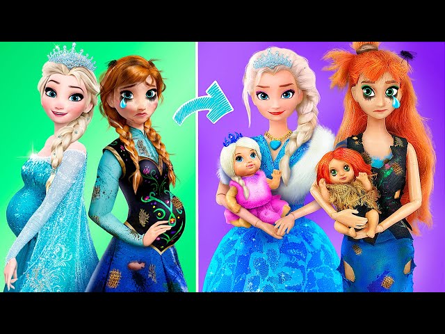 Elsa and Anna Became Mommies / 32 Baby Doll Hacks and Crafts