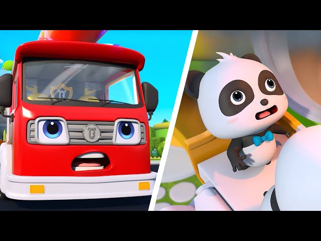 Fire Truck Is Coming | Monster Cars for Kids | Nursery Rhymes | Kids Songs | Panda Cartoon | BabyBus