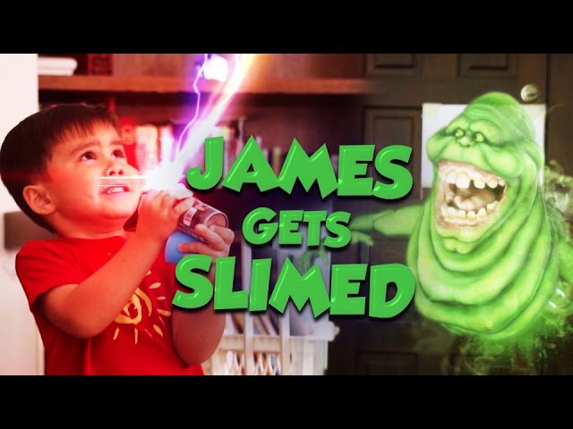 James Gets Slimed!  (Ghostbusters Style)