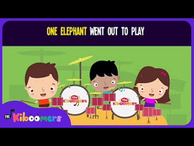One Elephant Went Out to Play Lyric Video - The Kiboomers Preschool Songs & Nursery Rhymes