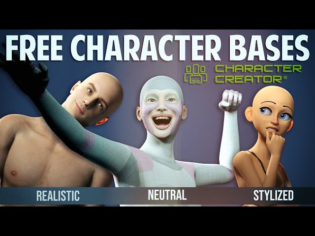 Download Fully-Rigged 3D Character Base Meshes Free from Reallusion - bring your creations to life!