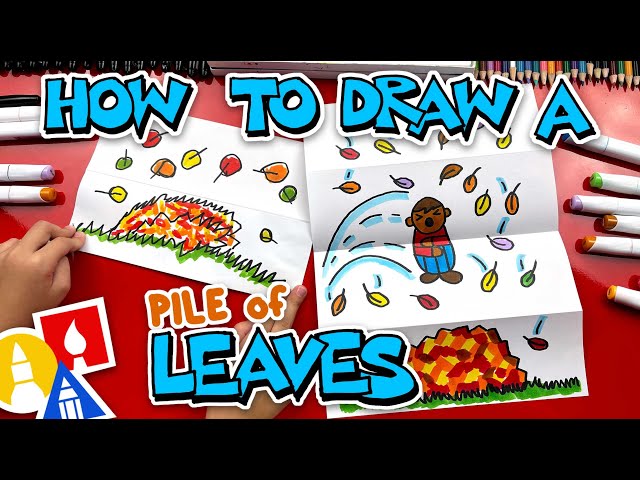 How To Draw A Pile Of Leaves - Fall And Autumn Folding Surprise