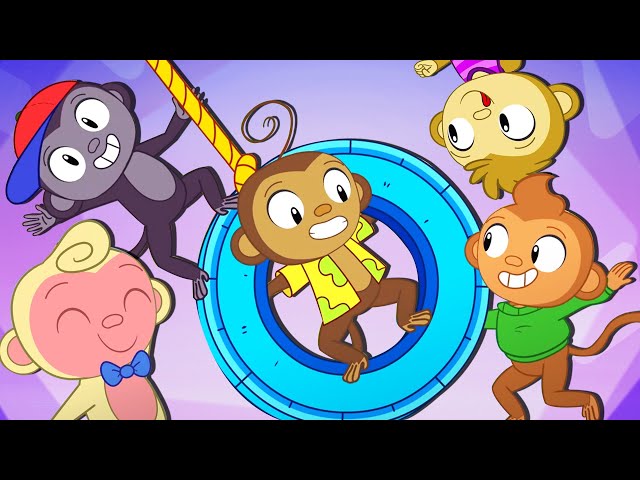 Five Little Monkeys Song | HooplaKidz Nursery Rhymes