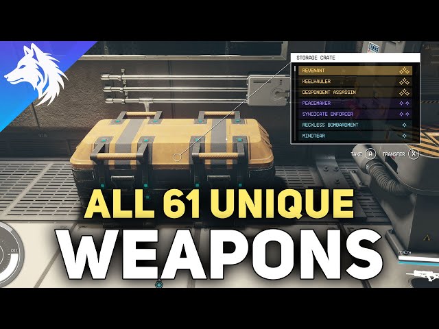 Starfield All 61 Unique Weapons & How To Get Them