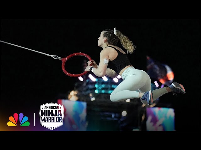 Katie Bone Finishes Stage 1 | American Ninja Warrior Women's Championship | NBC