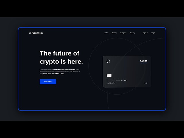 How To Design a Website in Adobe XD - Crypto Design