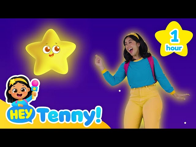 ⭐️ Twinkle Twinkle Little Star | 1 Hour Lullaby | Nursery Rhymes | Kids Songs | Hey Tenny!