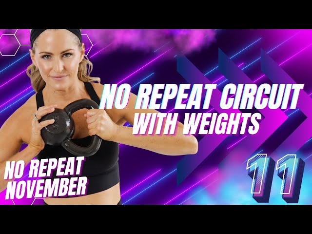 38 Minute No Repeat Circuit with Weights Workout (No Repeat Day #11)