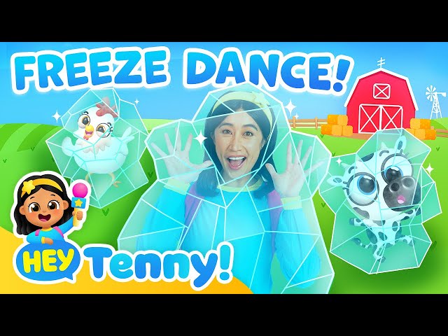 Freeze or Dance? Old MacDonald Had a Farm | Nursery Rhymes | Educational Videos for Kids | Hey Tenny