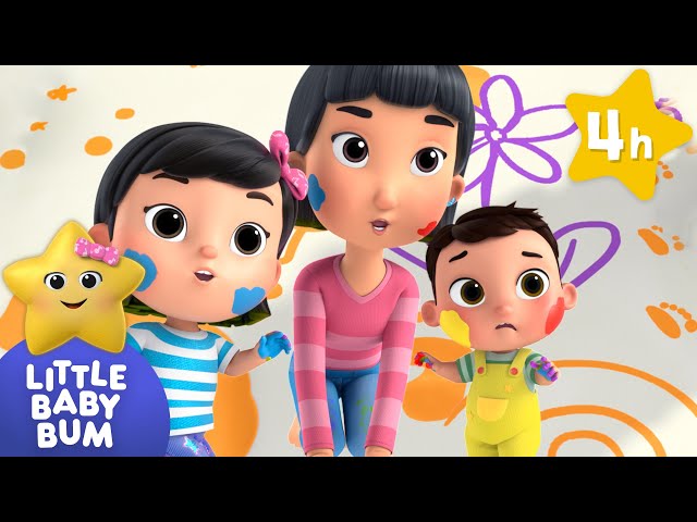 Mixing Red and Blue Colors ⭐ Four Hours of Nursery Rhymes by LittleBabyBum