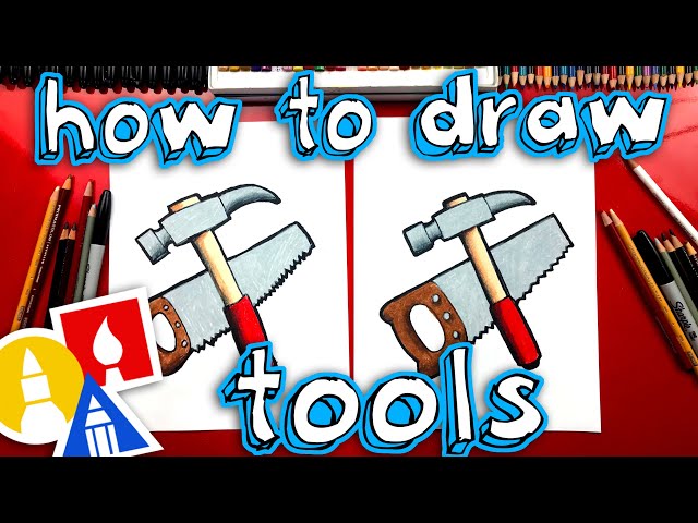 How To Draw A Hammer And Saw For Father's Day