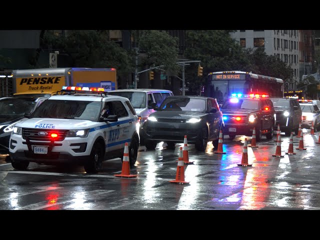 Manhattan motorcade madness with world leaders (incl. Prince William) in traffic in the rain 🌧️🚓🌐