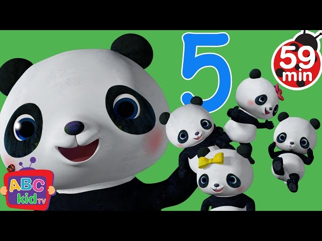 Five Little Pandas Jumping on the Bed + More Nursery Rhymes & Kids Songs - CoComelon