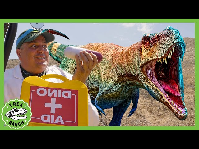 Who's the Dino Doctor? Giant Dinosaurs & Adventures! | T-Rex Ranch Dinosaur Videos for Kids