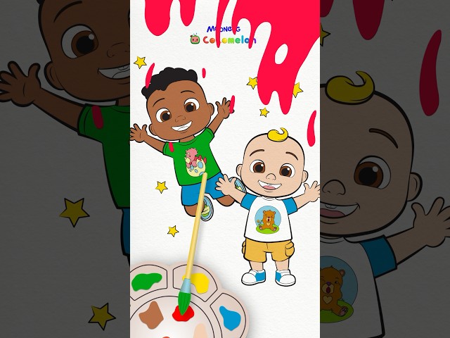 Let's Paint with JJ! Easy CoComelon Colors Game! #cocomelon #shorts