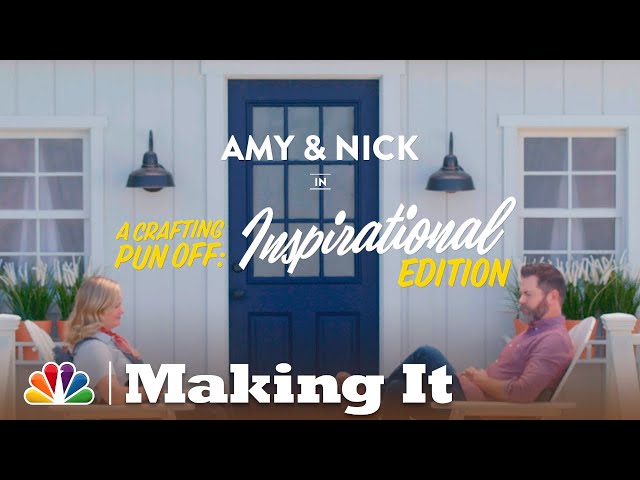 Amy Poehler and Nick Offerman: A Crafting Pun-Off: Inspirational Edition - Making It
