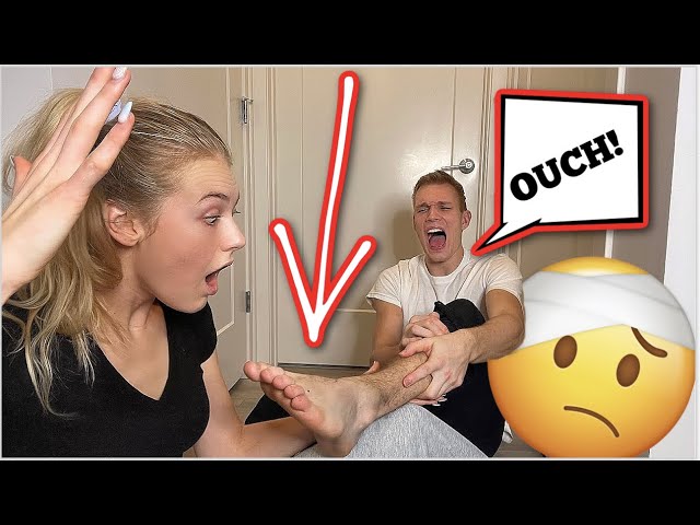 BROKEN ANKLE PRANK ON GIRLFRIEND *IT WAS HER FAULT*