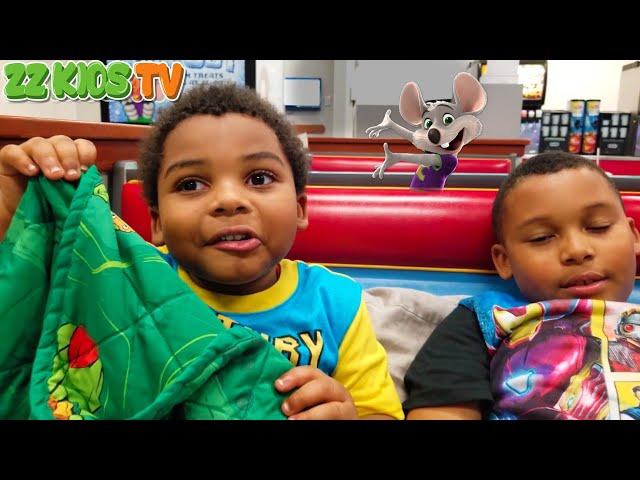 24 Hours Challenge At Chuck E Cheese and Our Kitchen! ZZ Kids TV