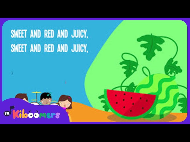 Watermelon Fruit Lyric Video - The Kiboomers Preschool Songs & Nursery Rhymes About Food