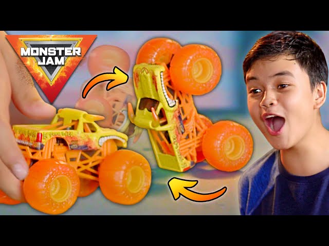 Monster Truck Toy Trick Shots! - MONSTER JAM Revved Up Recaps Ep 2