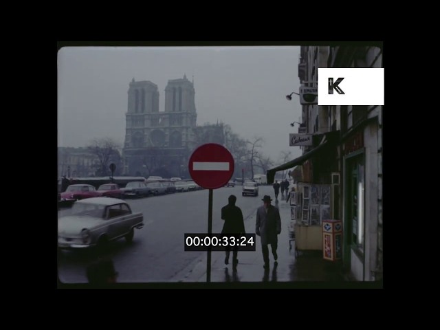 1960s Rainy Paris Streets, HD from 35mm