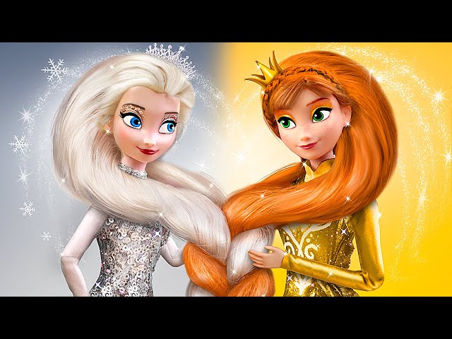 Golden Anna and Silver Elsa! 32 Frozen DIYs