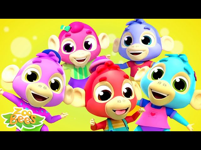 Five Little Monkeys Jumping On The Bed + More Kids Songs & Rhymes