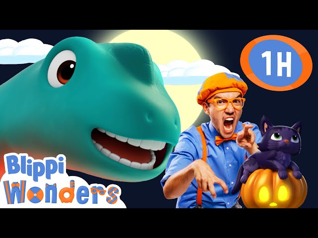 Blippi's Dinosaur Halloween Party! 1 Hour of Blippi Halloween | Educational Videos for Kids