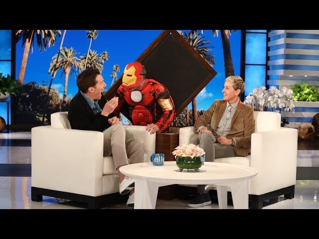 Benedict Cumberbatch Gets a Scare from 'Iron Man'