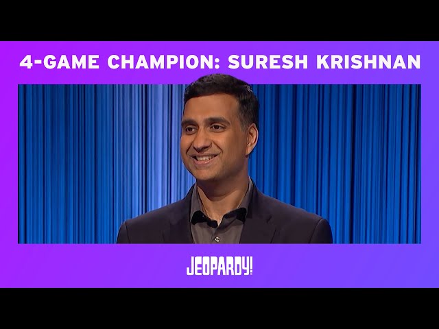 Suresh Krishnan | Winners Circle | JEOPARDY!
