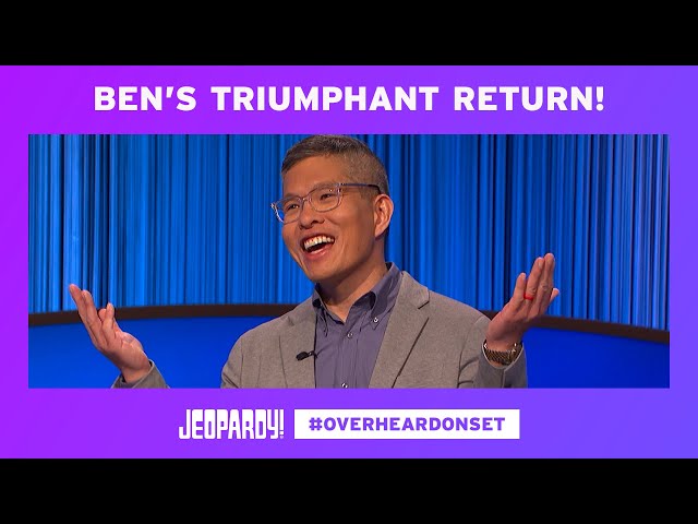 From one Champ to Another | Overheard on Set | JEOPARDY!