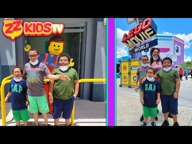 Gaga Baby's First Roller Coaster Ride! ZZ kids TV Family Vacation To Lego Land.