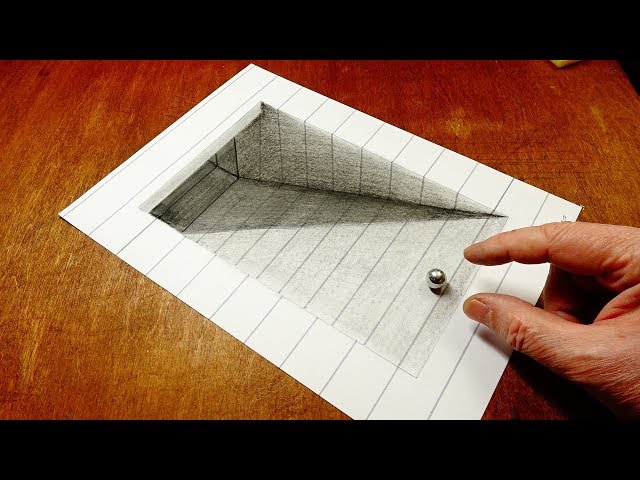 Mixed Reality Tunnel Illusion - Draw A 3d Tunnel On Lined Paper!