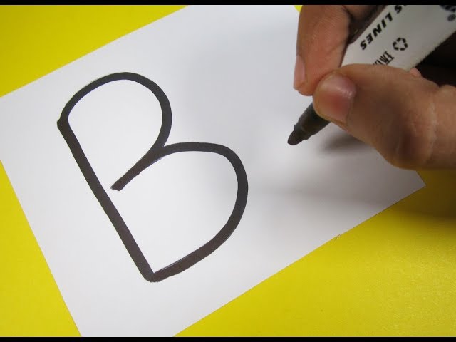 How to turn Letter "B" into a Cartoon BIRD ! Fun with Alphabets Drawing for kids