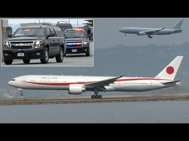 Planes and motorcades of world leaders arriving in San Francisco for APEC 🌏 ✈️ 🚔