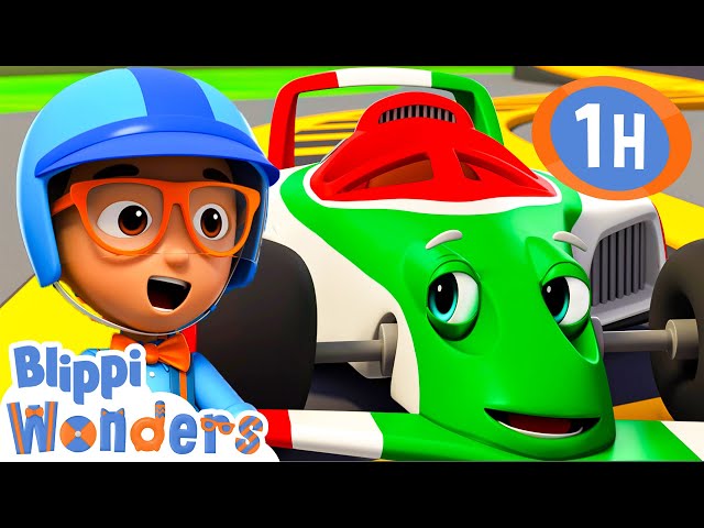 Blippi Challenges a Formula 1 Race Car to a Race! | 1 HOUR OF BLIPPI WONDERS!