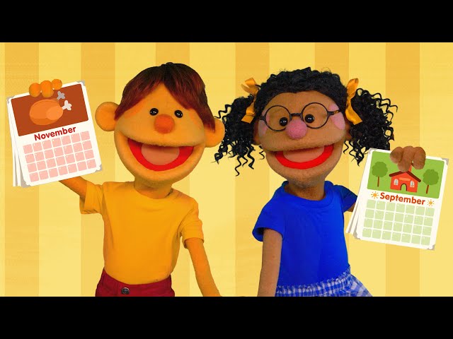 The Months Chant | Super Simple Puppets | Kids Songs