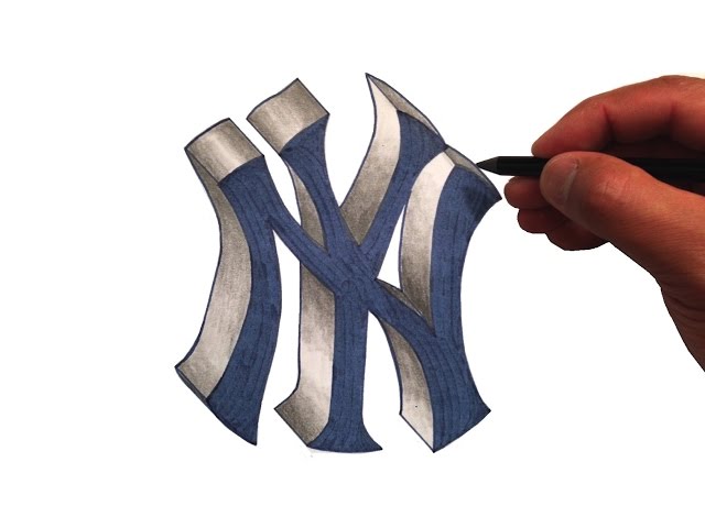 How to Draw the Yankees Logo in 3D