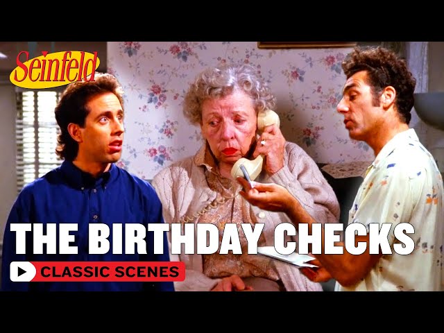 Kramer Convinces Jerry To Cash Nana's Checks | The Pledge Drive | Seinfeld