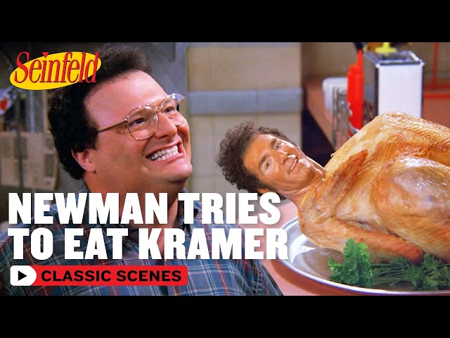 Newman Tries To Eat Kramer | The Butter Shave | Seinfeld
