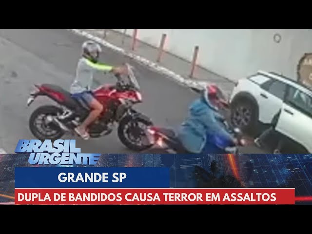 Dupla de bandidos causa terror em assaltos no ABC | Brasil Urgente